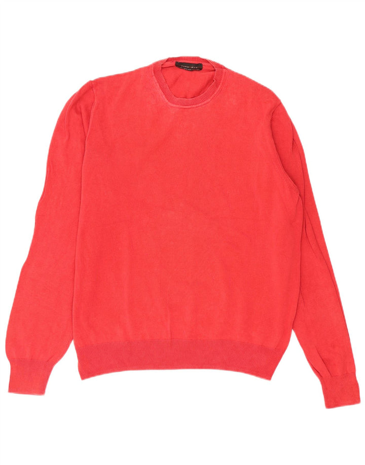 Zara Hombre Jersey De Cuello Redondo Jersey Grande Rojo