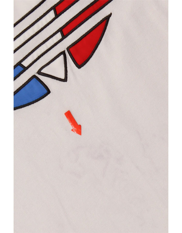 Adidas - Camiseta gráfica para hombre, talla mediana, algodón blanco