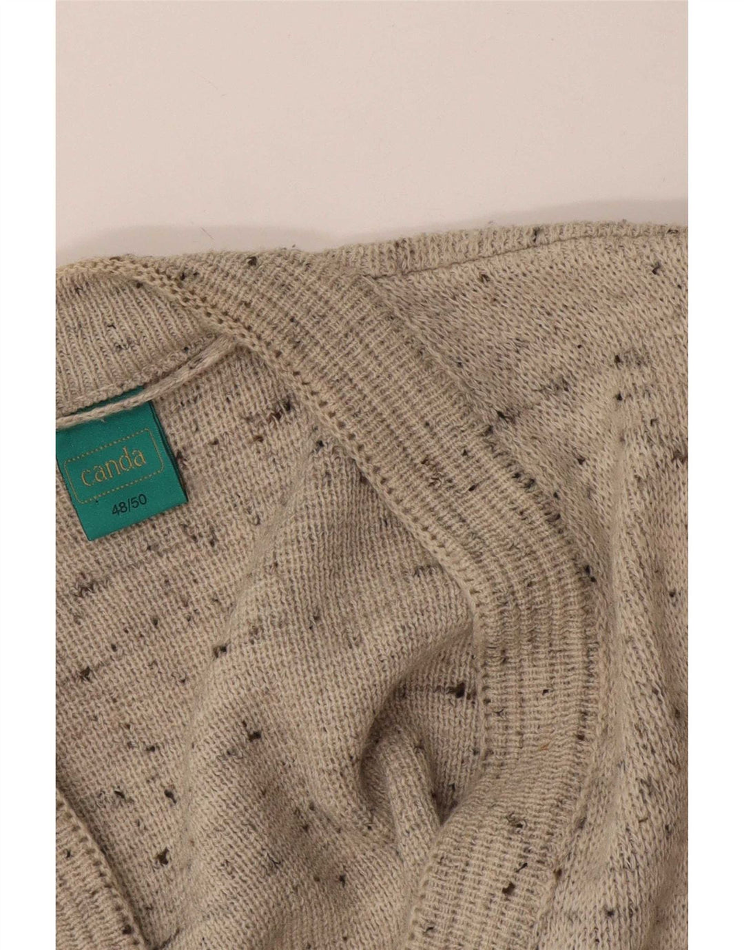 Canda Suéter Cárdigan Para Hombre IT 48/50 Acrílico Geométrico Gris Medio