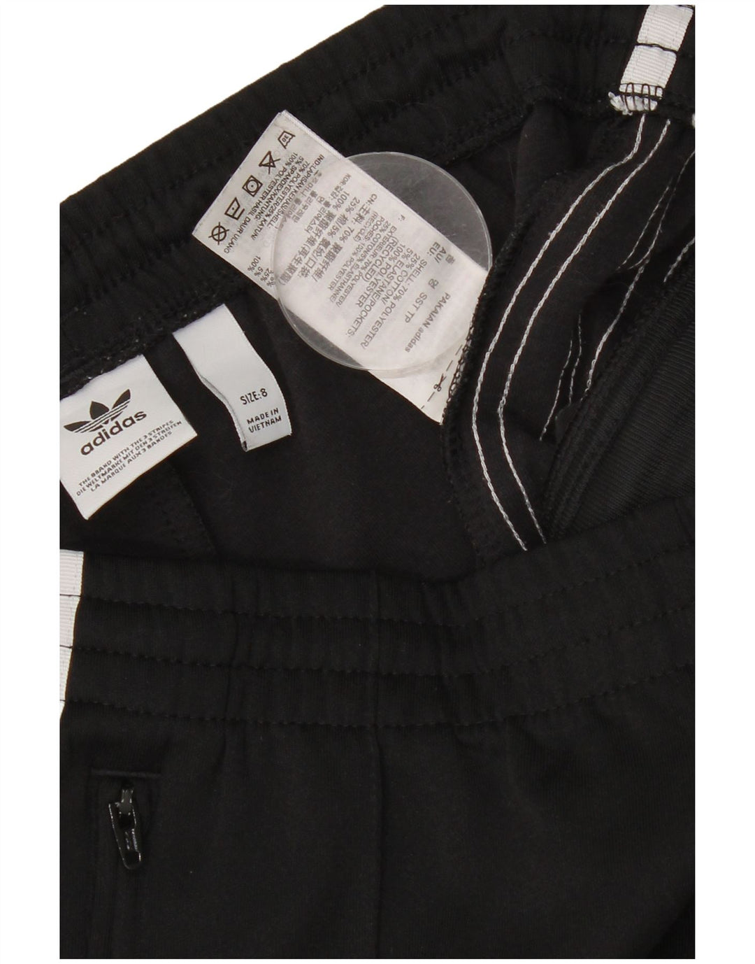 ADIDAS Pantalones de chándal para mujer UK 8 Small Poliéster negro