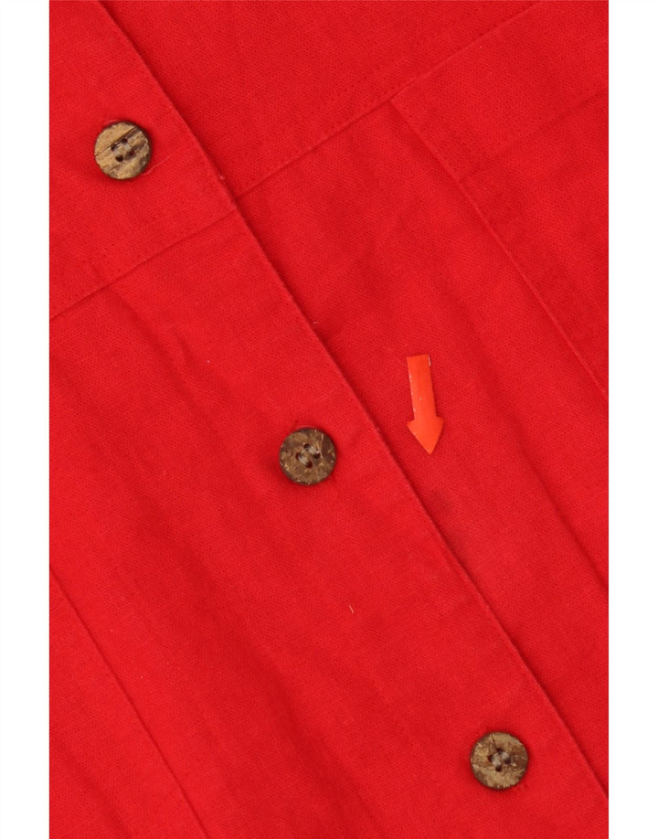 Cristopher & Banks Chaqueta Bomber para Mujer Reino Unido 16 Grande Lino Rojo