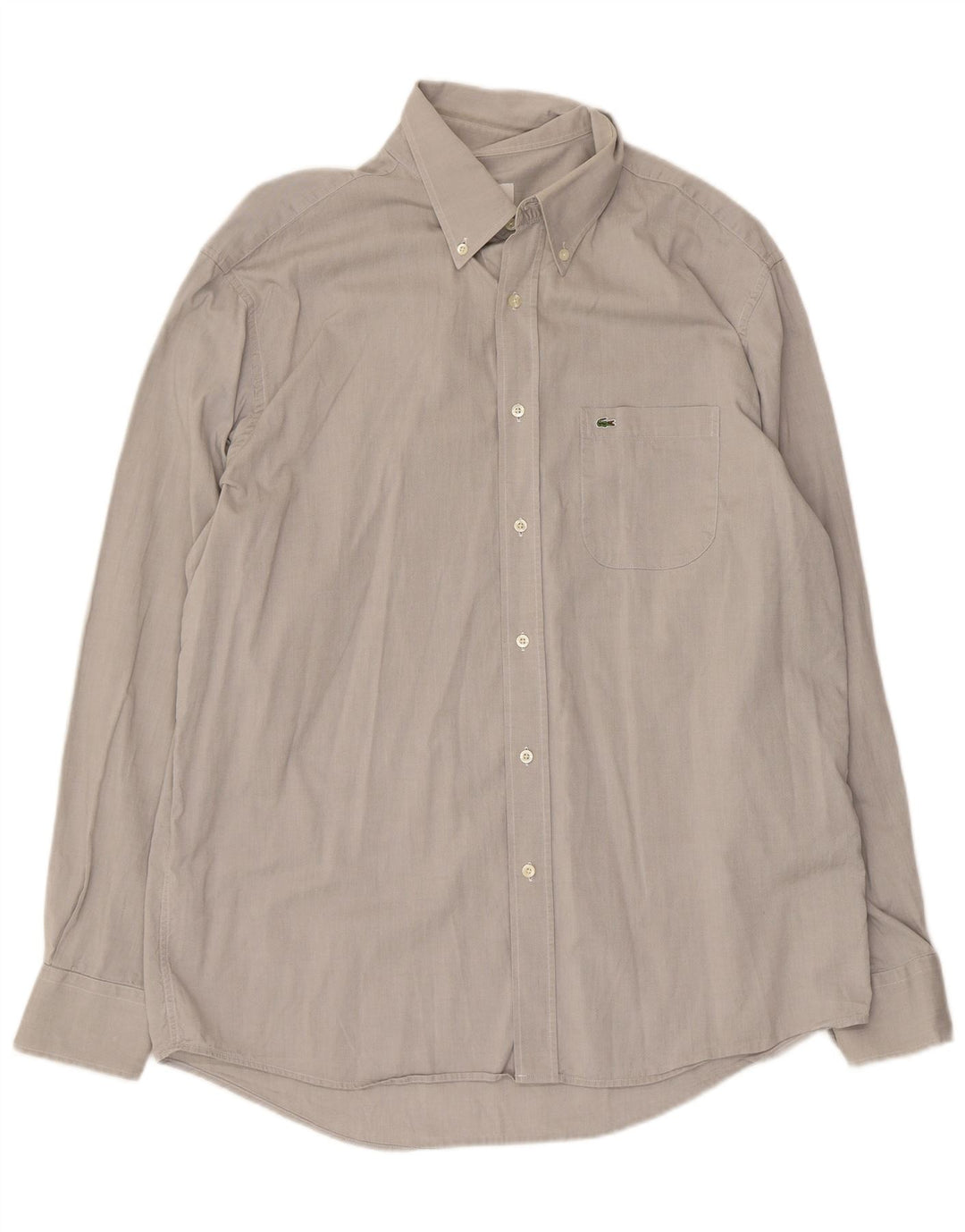 Camisa Lacoste Hombre Regular Fit Talla 44 XL Algodón Gris