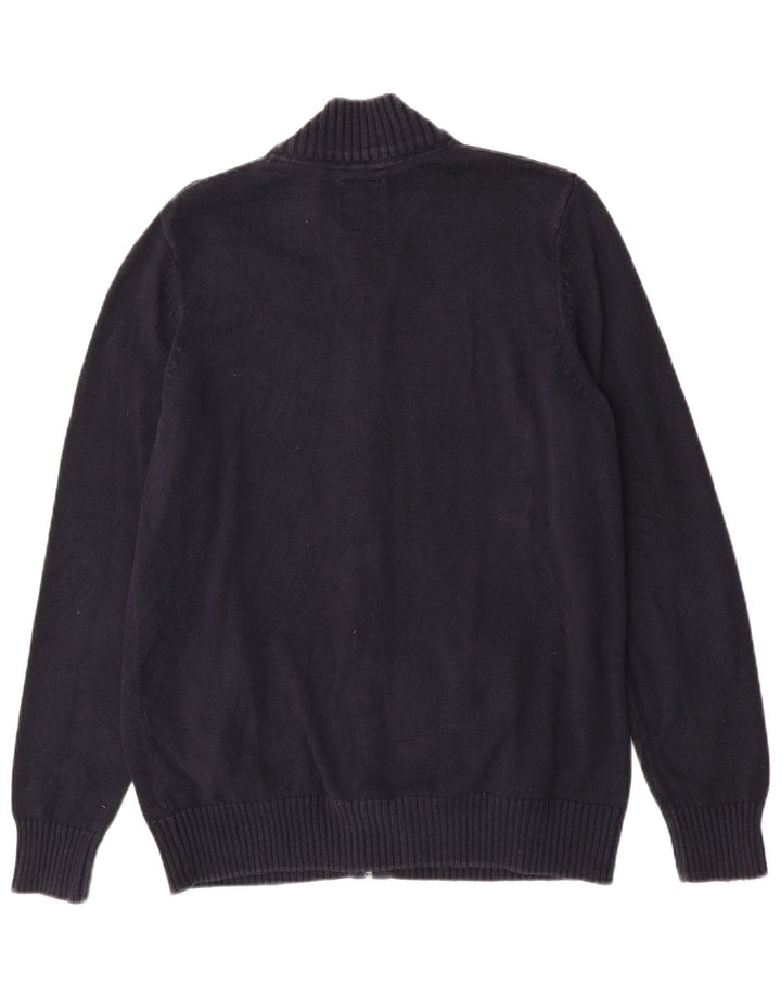 Crew Clothing Suéter tipo cárdigan para hombre Algodón azul marino mediano