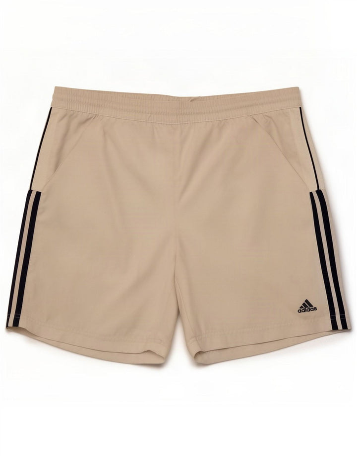 Pantalones cortos deportivos Adidas para hombre, poliéster blanco grande