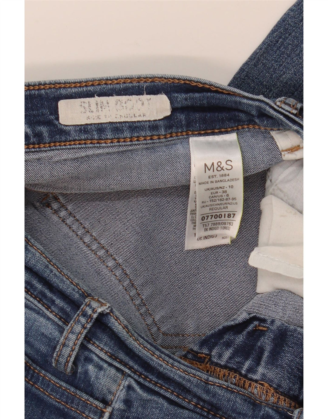 MARKS & SPENCER Vaqueros Bootcut de corte regular para mujer UK 10 Small W30 L30 Azul