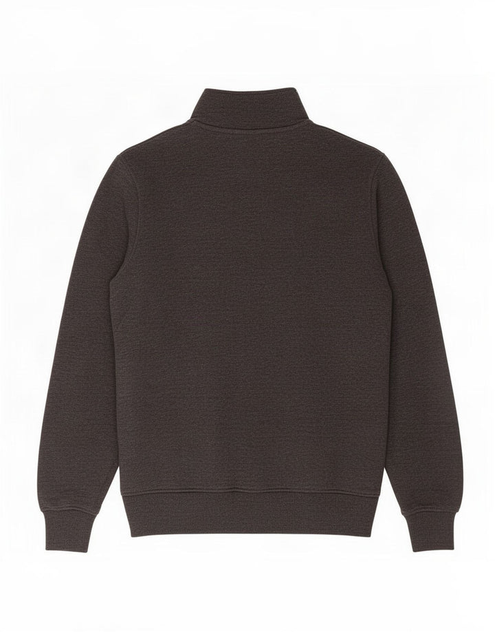 Jack & Jones Hombre Core Zip Neck Sudadera Jumper Gris Medio Colorblock