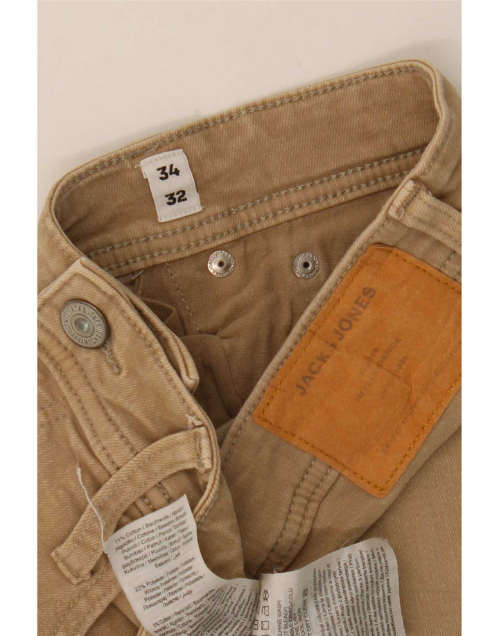 Jack & Jones Vaqueros Slim para Hombre W34 L32 Algodón Beige