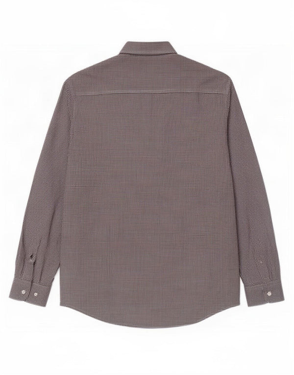 Camisa Superdry Hombre De Algodón Con Pata De Gallo En Burdeos Medio