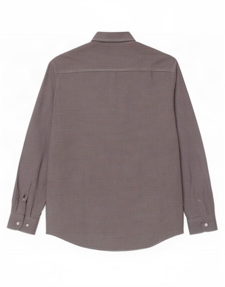 Camisa Superdry Hombre De Algodón Con Pata De Gallo En Burdeos Medio