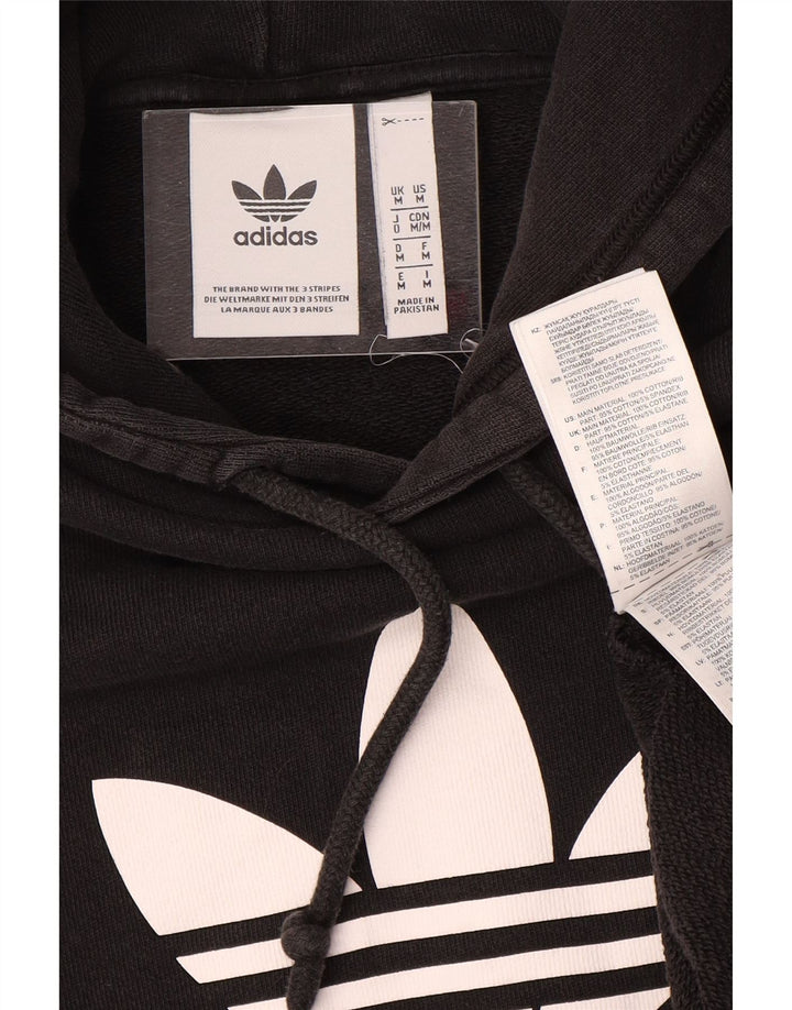 Adidas Hombre Sudadera Con Capucha Gráfica Jersey De Algodón Negro Mediano
