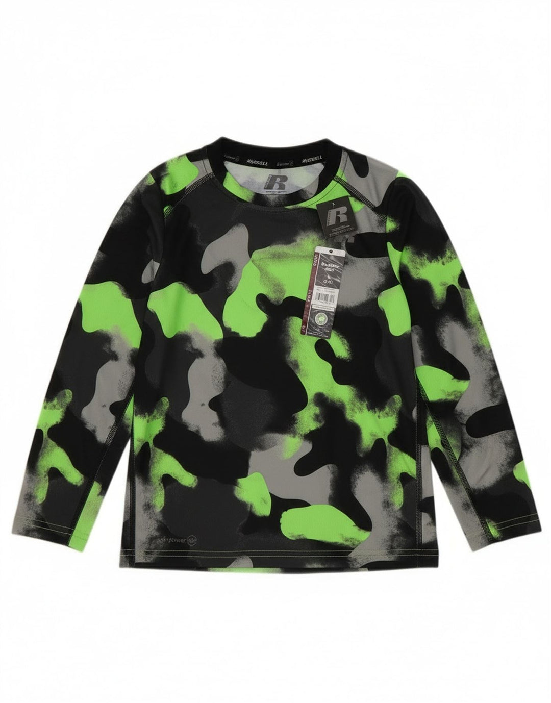 Russell Athletic Boys Dri-Power Top manga larga 6-7 años pequeño negro