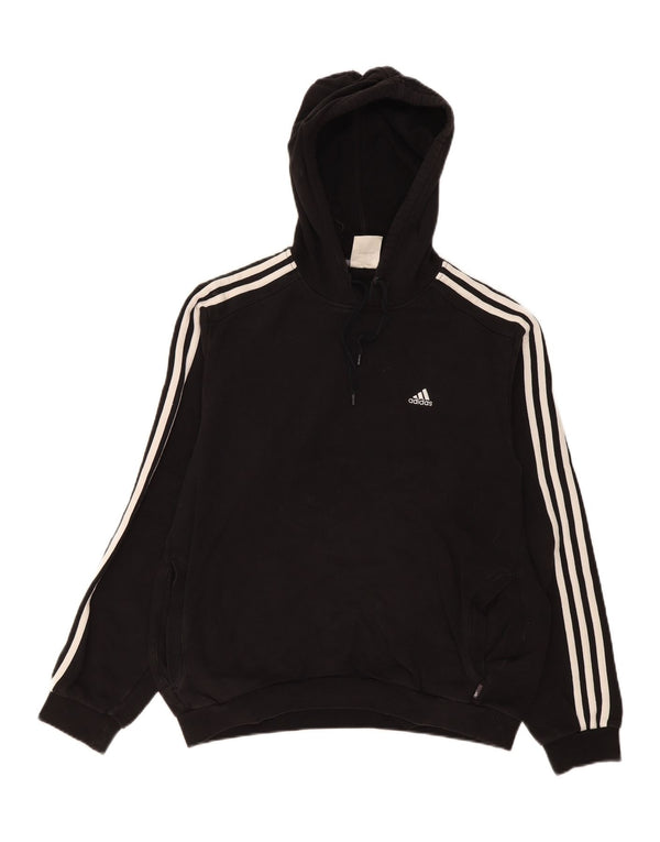 Adidas Hombre Sudadera Con Capucha Jumper Medium Negro Algodón