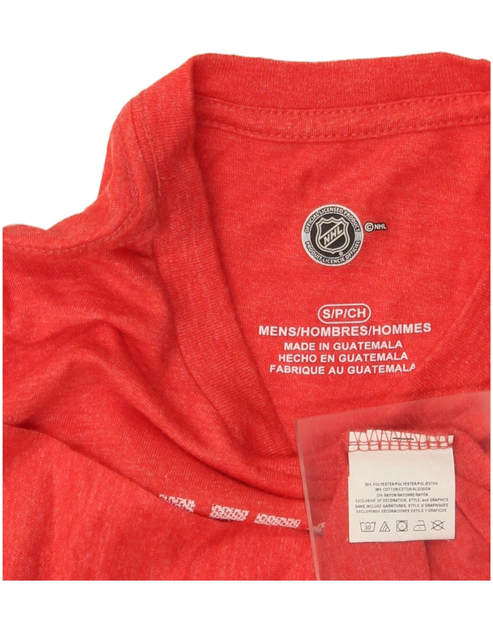 NHL Chicago Blackhawks - Camiseta gráfica para hombre, talla pequeña, poliéster rojo