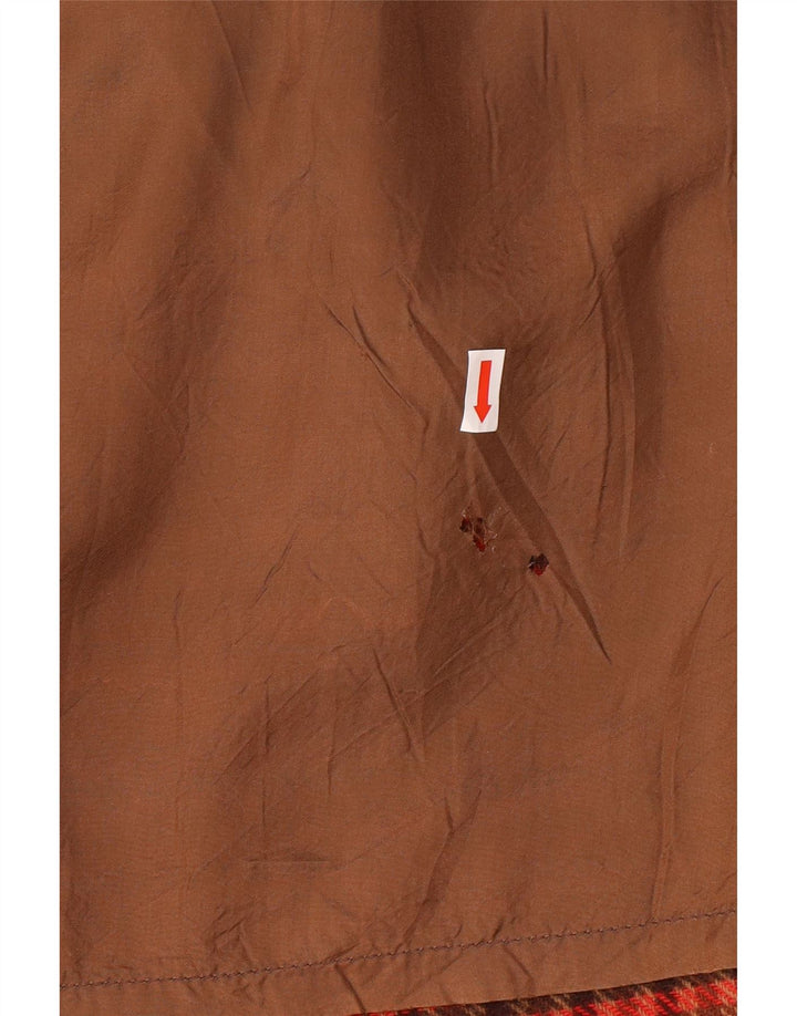 VALENTINO Falda acampanada Miss V para mujer W30 Lana de pata de gallo roja mediana