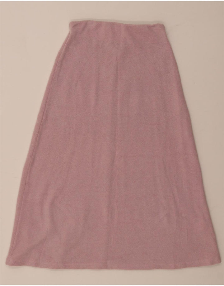 Zara Mujer Falda Acampanada De Punto Pequeña W26 Poliéster Rosa