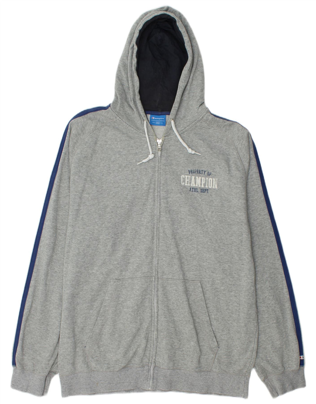 CHAMPION Suéter con capucha y cremallera gráfica para hombre 2XL Gris