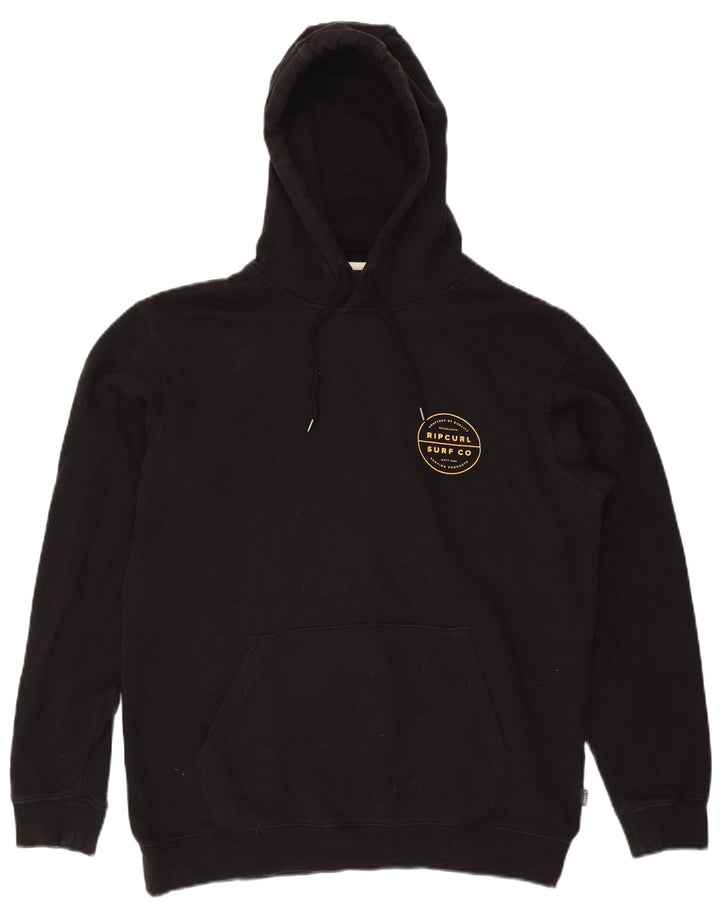 RIP CURL Jersey con capucha gráfico para hombre Algodón negro mediano
