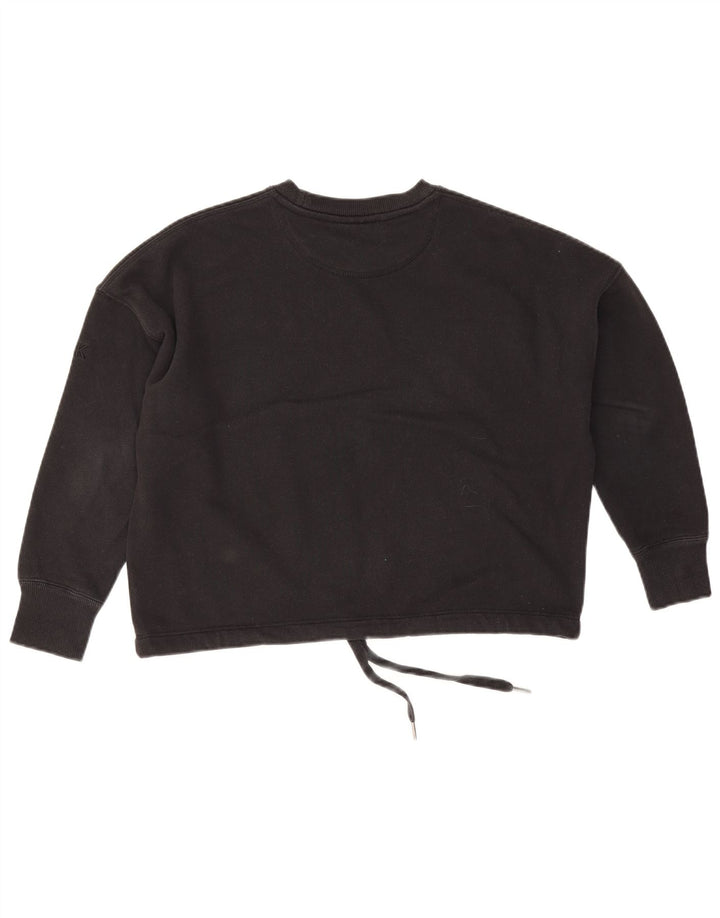 Calvin Klein Top corto de golf para mujer de gran tamaño con manga 3/4 UK 10 Small Black