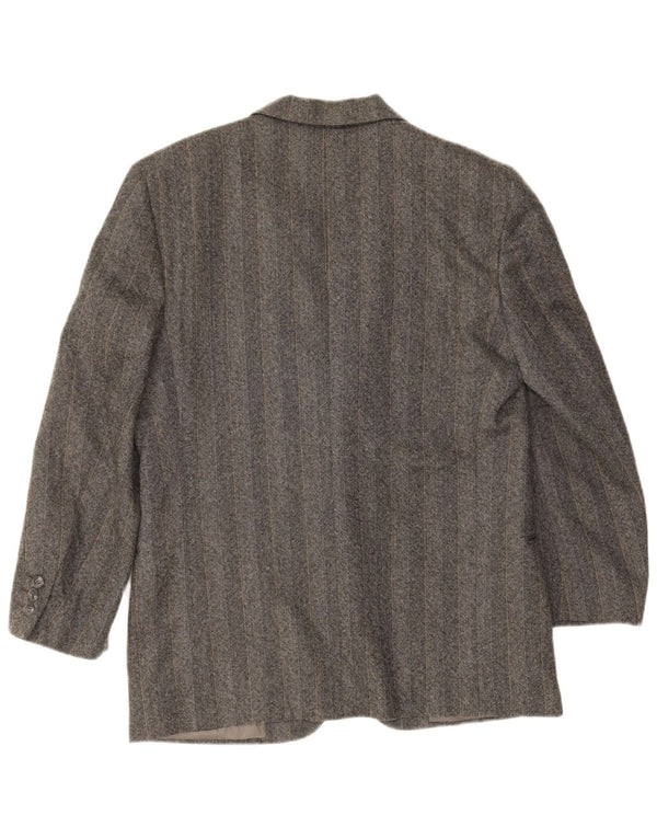 Chaqueta tipo blazer de 2 botones para hombre Valentino IT 48 Lana virgen a rayas gris medio