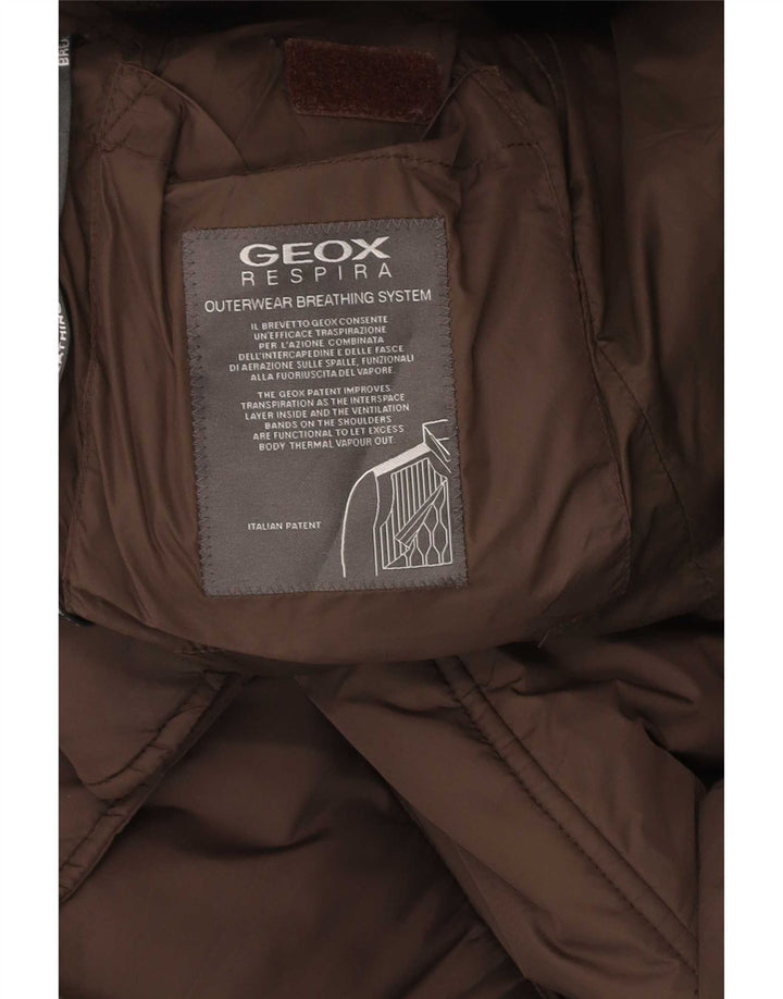 Geox - Chaqueta acolchada de corte regular para hombre, talla 38, color marrón medio