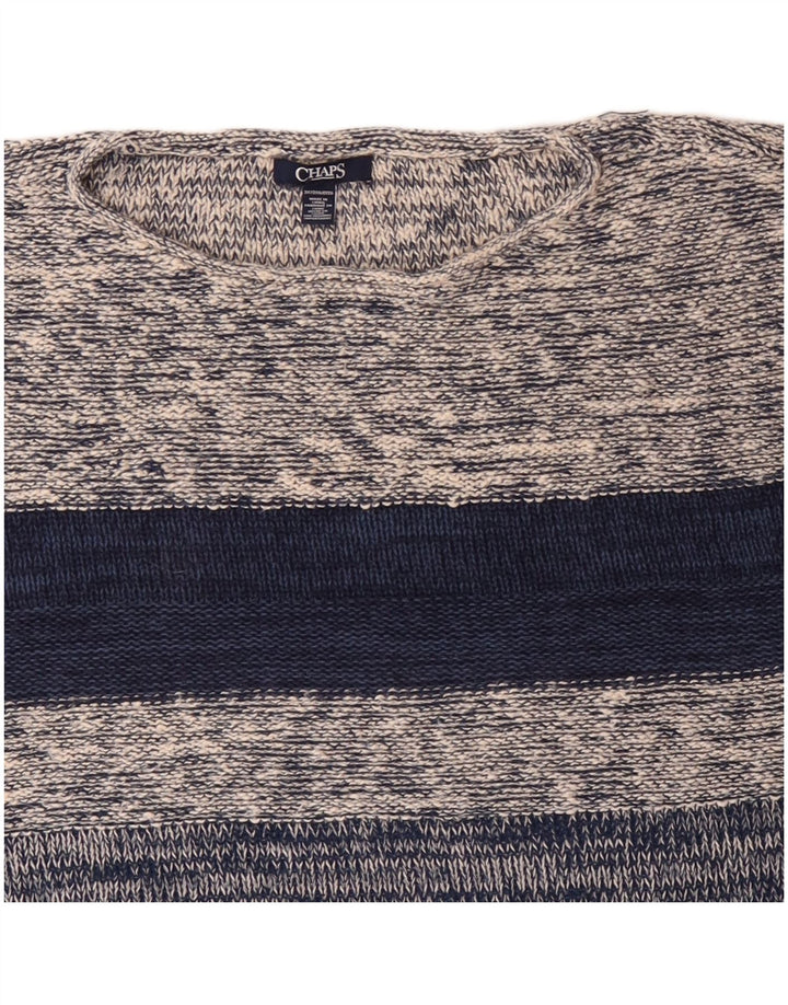 CHAPS Suéter tipo jersey para mujer con manga 3/4 y cuello barco UK 22 3XL Gris a rayas