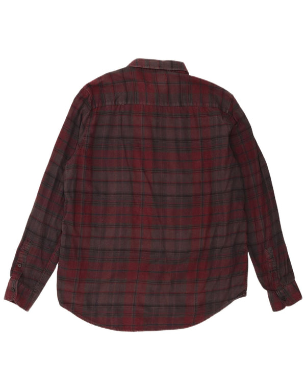 Camisa de franela a cuadros de algodón a cuadros en granate de Cheap Monday