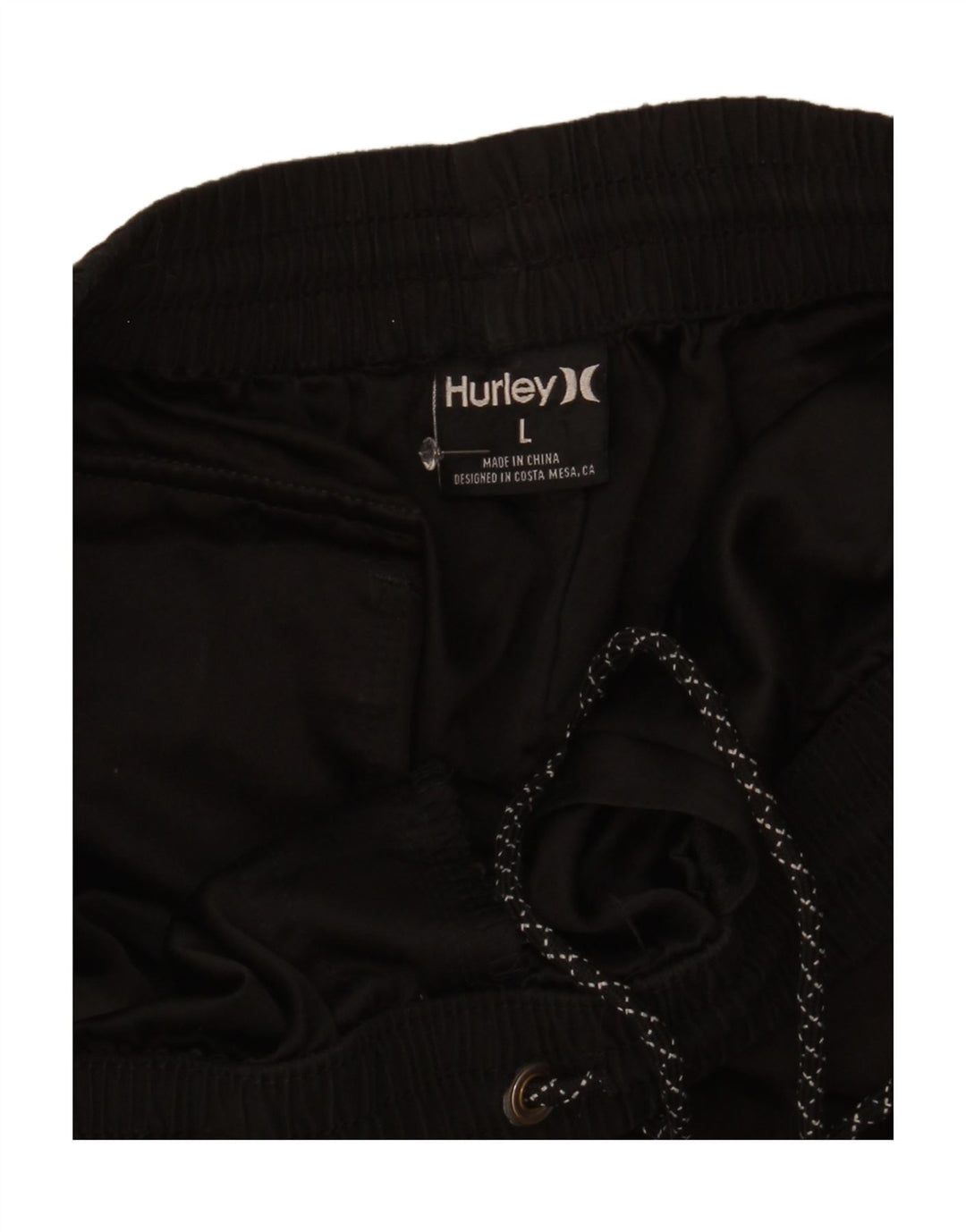 Hurley - Pantalones cortos deportivos para hombre, talla grande, color negro