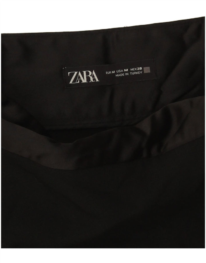 Zara Mujer Pantalones Cortos Casuales Medianos W28 Negro