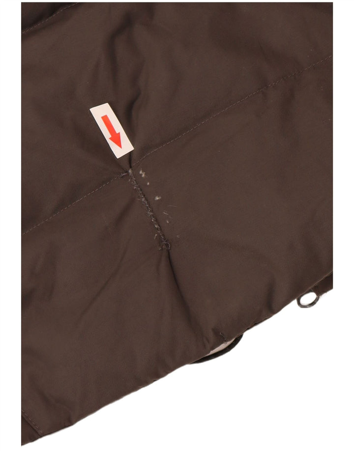 Jack Wolfskin Chaqueta Acolchada con Capucha Mujer UK 12/14 Marrón Medio Poliamida