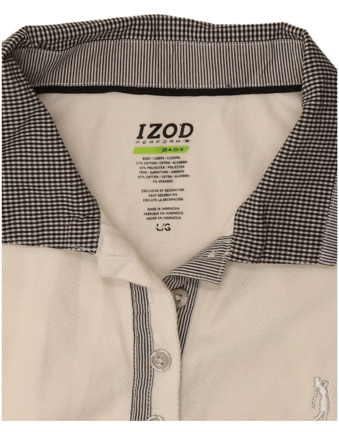 IZOD Polo sin mangas para mujer UK 44 Grande Algodón blanco