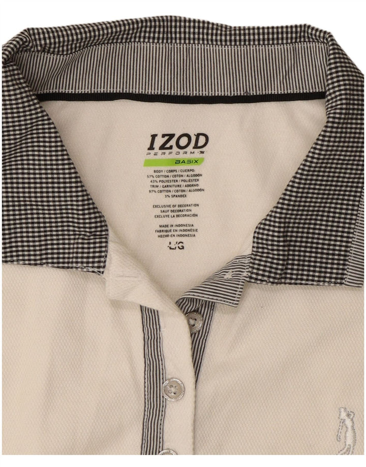 IZOD Polo sin mangas para mujer UK 44 Grande Algodón blanco