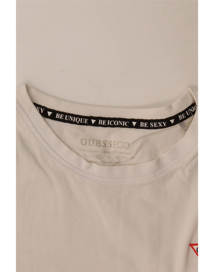 Guess Camiseta para mujer Top UK 12 Medium White