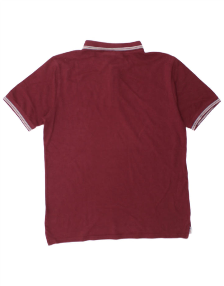 Fila Polo Hombre Grande Granate Algodón