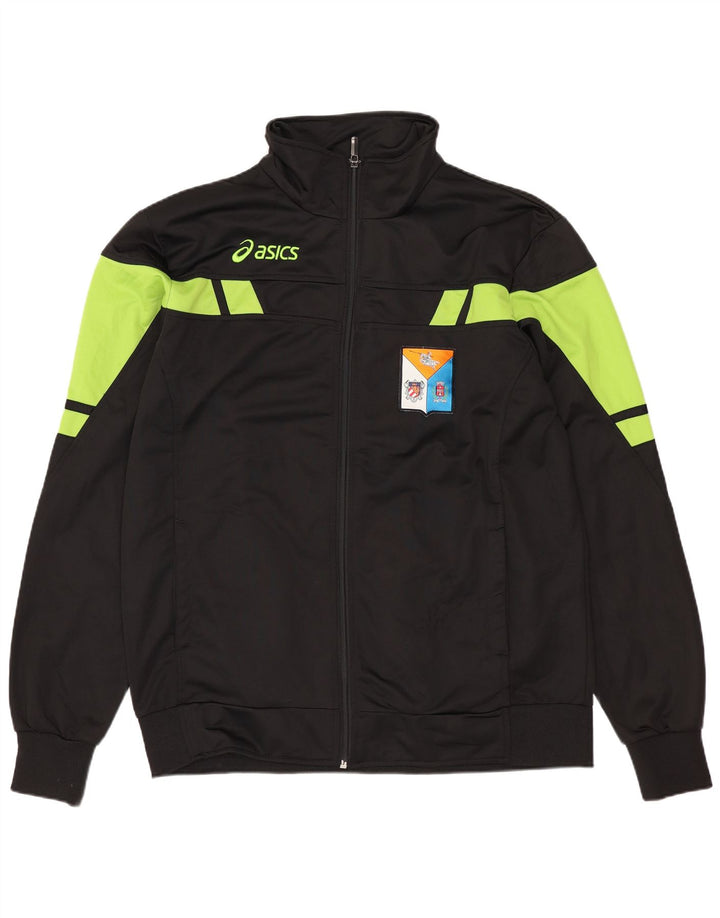 Asics Hombre Chándal Top Jacket Medium Negro Colorblock Poliéster