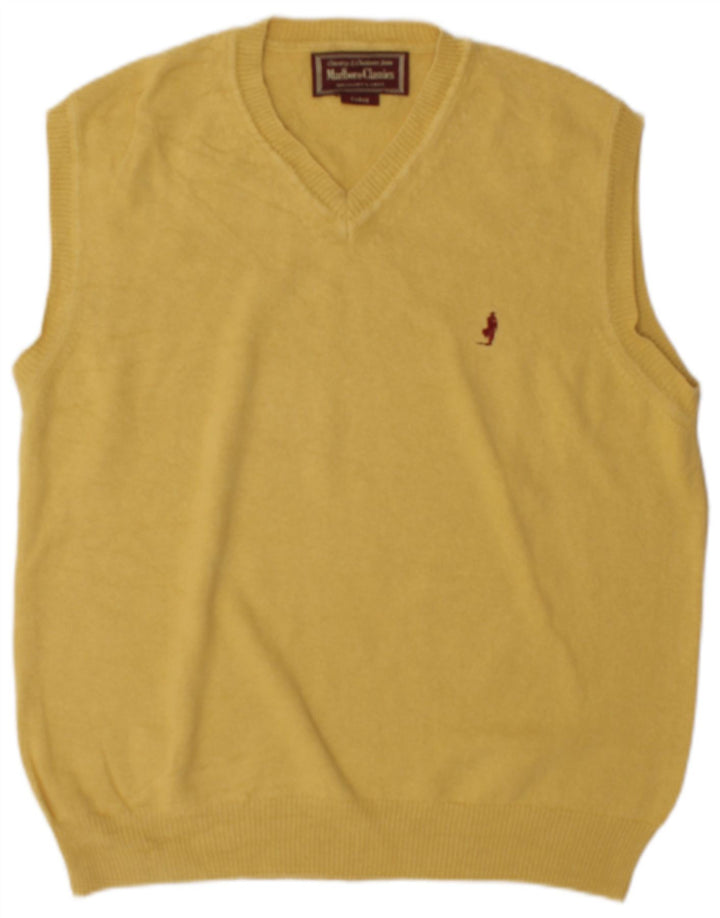 Marlboro Classics - Camiseta sin mangas para hombre, talla grande, algodón amarillo