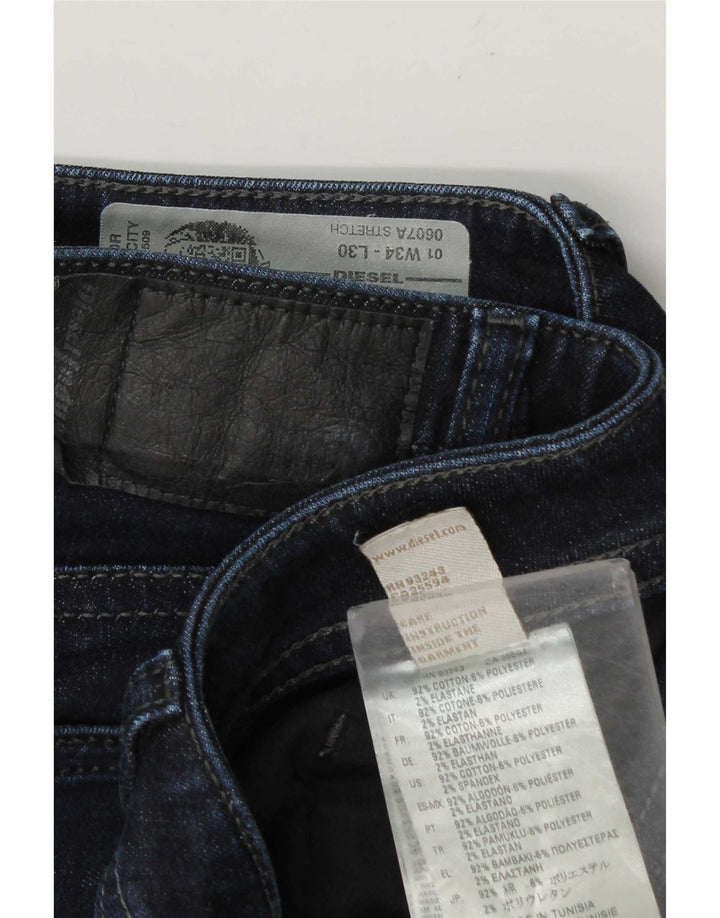 Diesel Vaqueros ajustados para hombre W34 L30 Algodón azul marino