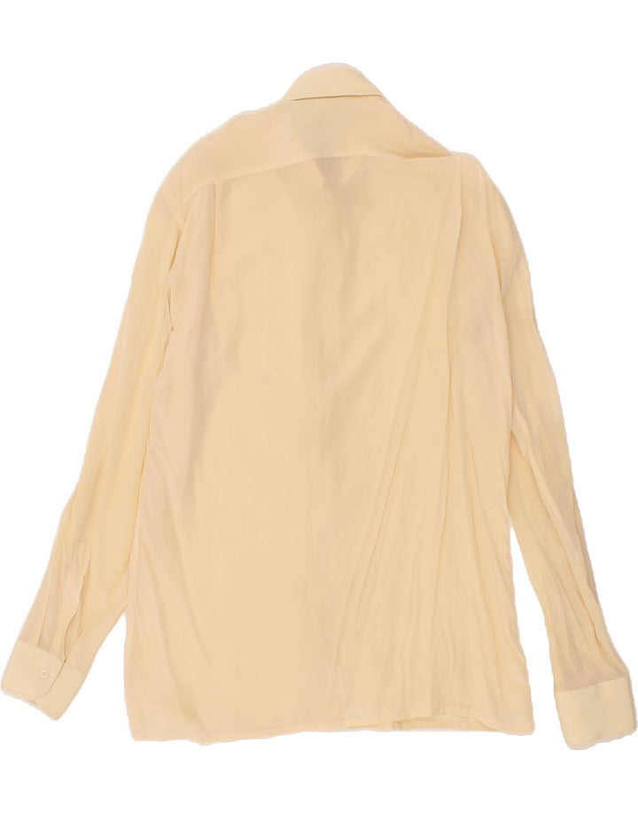 VINTAGE Camisa Hombre Talla 40 Mediana Amarilla