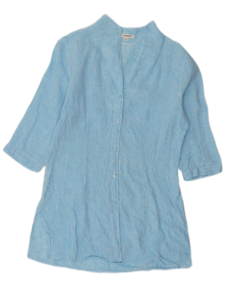 Naracamicee Camisa de manga 3/4 para mujer UK 42 Azul medio