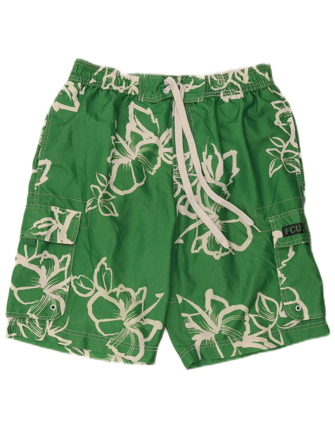 Bañador para hombre de French Connection, poliéster floral, color verde medio