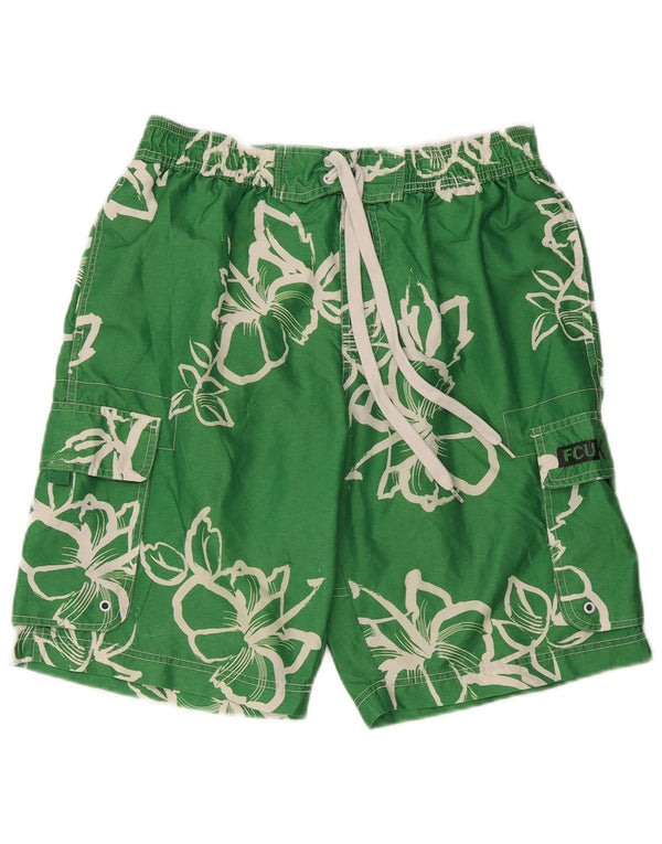 Bañador para hombre de French Connection, poliéster floral, color verde medio