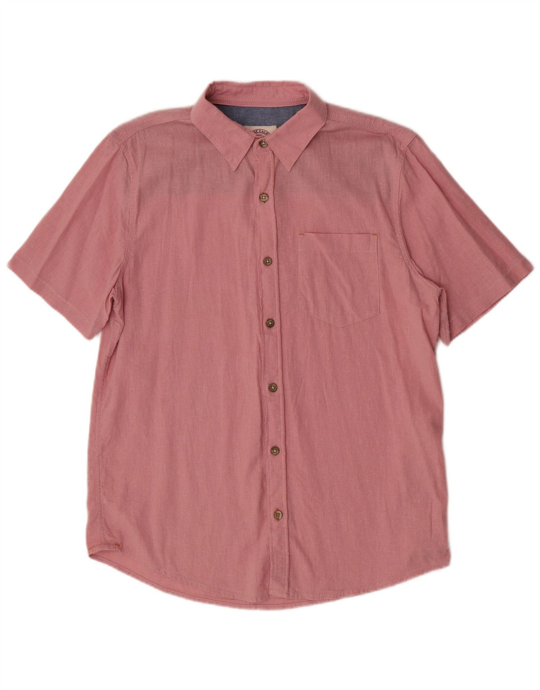 Camisa de manga corta para hombre Fat Face Lino rosa medio