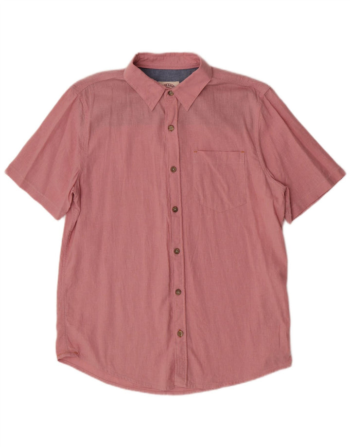 Camisa de manga corta para hombre Fat Face Lino rosa medio