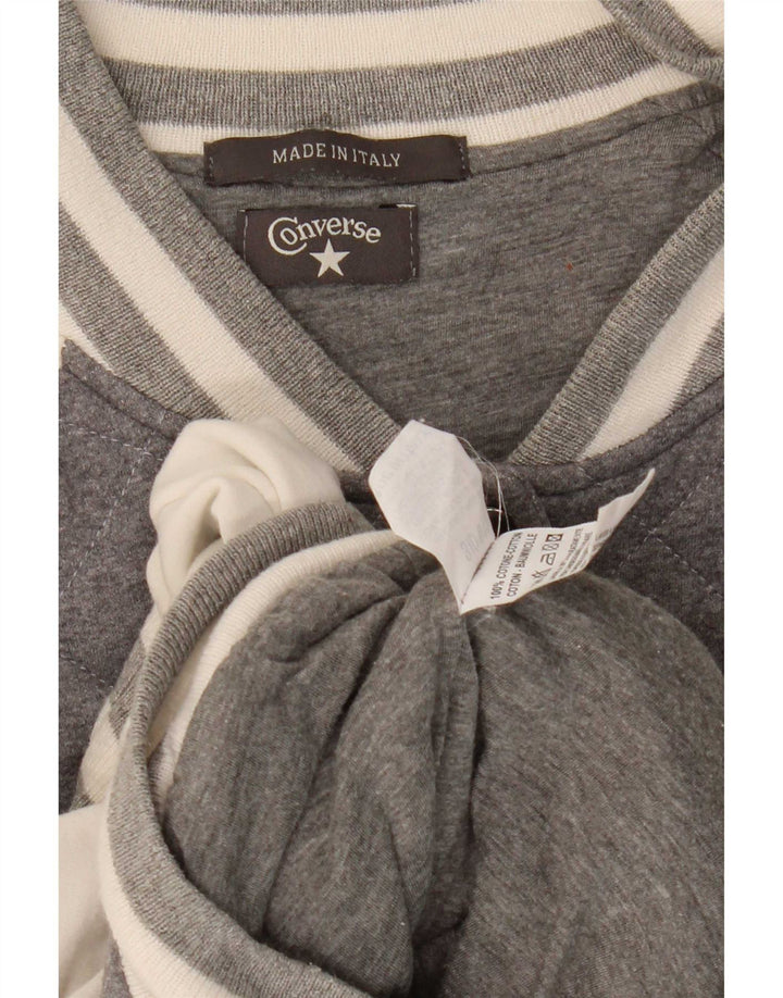 Converse - Chaqueta de chándal universitaria para mujer, talla 40, color gris medio