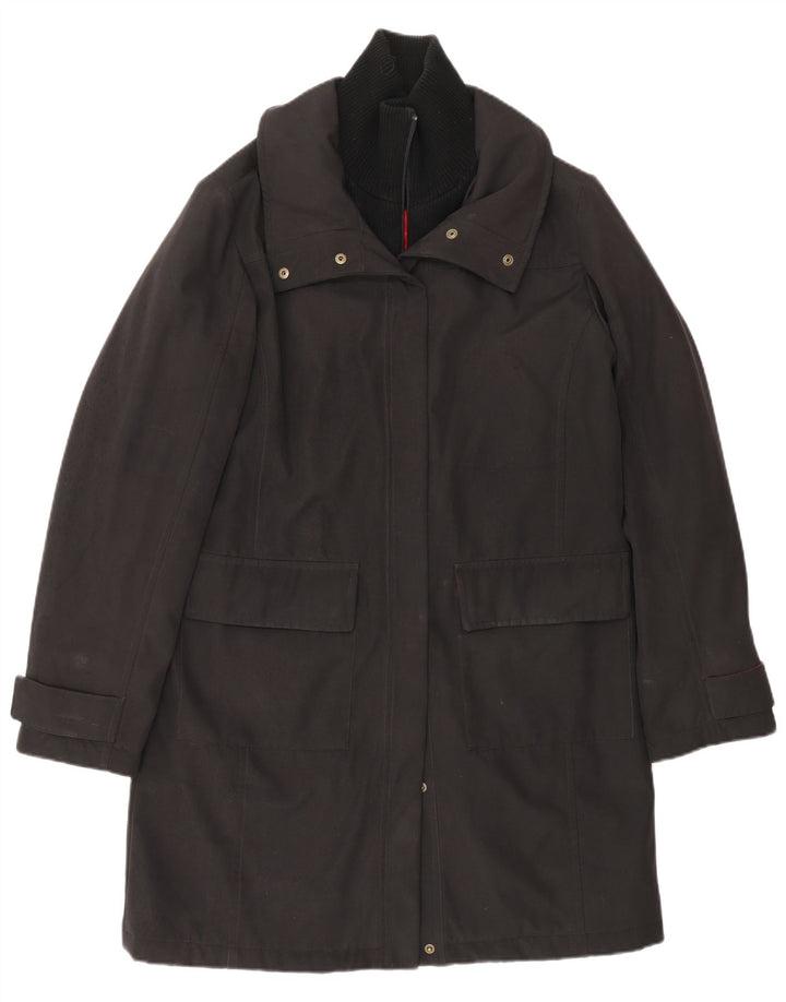 TOMMY HILFIGER Abrigo cortavientos para mujer UK 46 Grande Poliéster negro