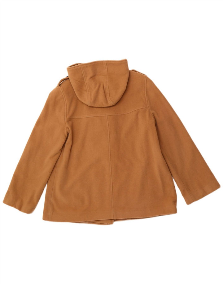 LAURA ASHLEY Chaqueta militar con capucha para mujer UK 40 Lana marrón grande