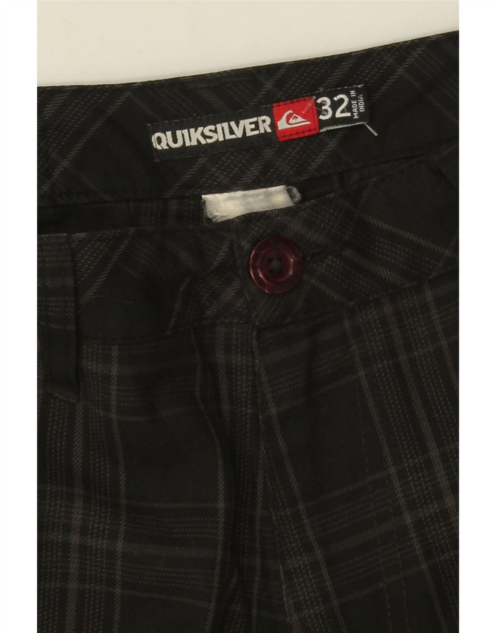 Pantalones cortos chinos Quiksilver para hombre W32 Medium Black Check