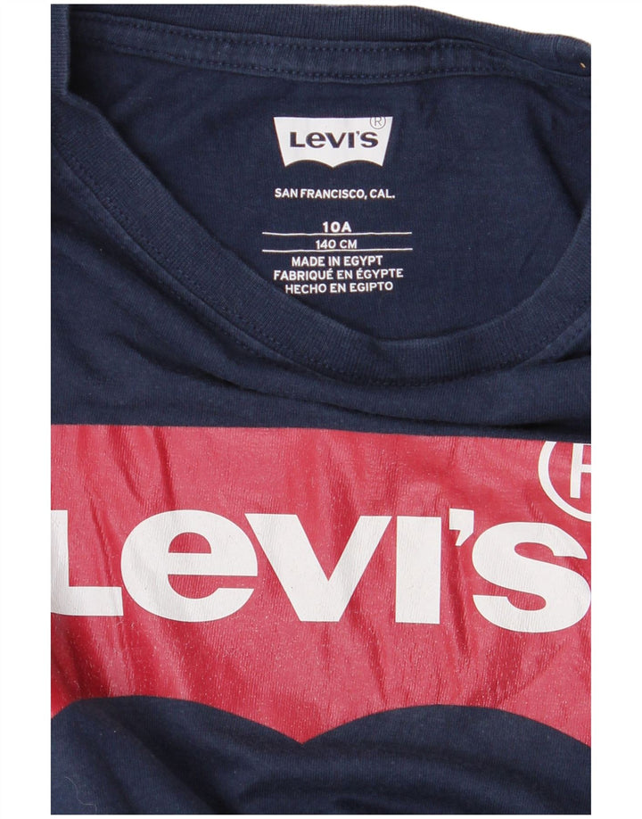Levi's Camiseta gráfica para niño 9-10 años Logo azul marino