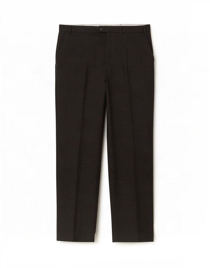Marks & Spencer Pantalón de traje recto para hombre W40 L33 Poliéster negro