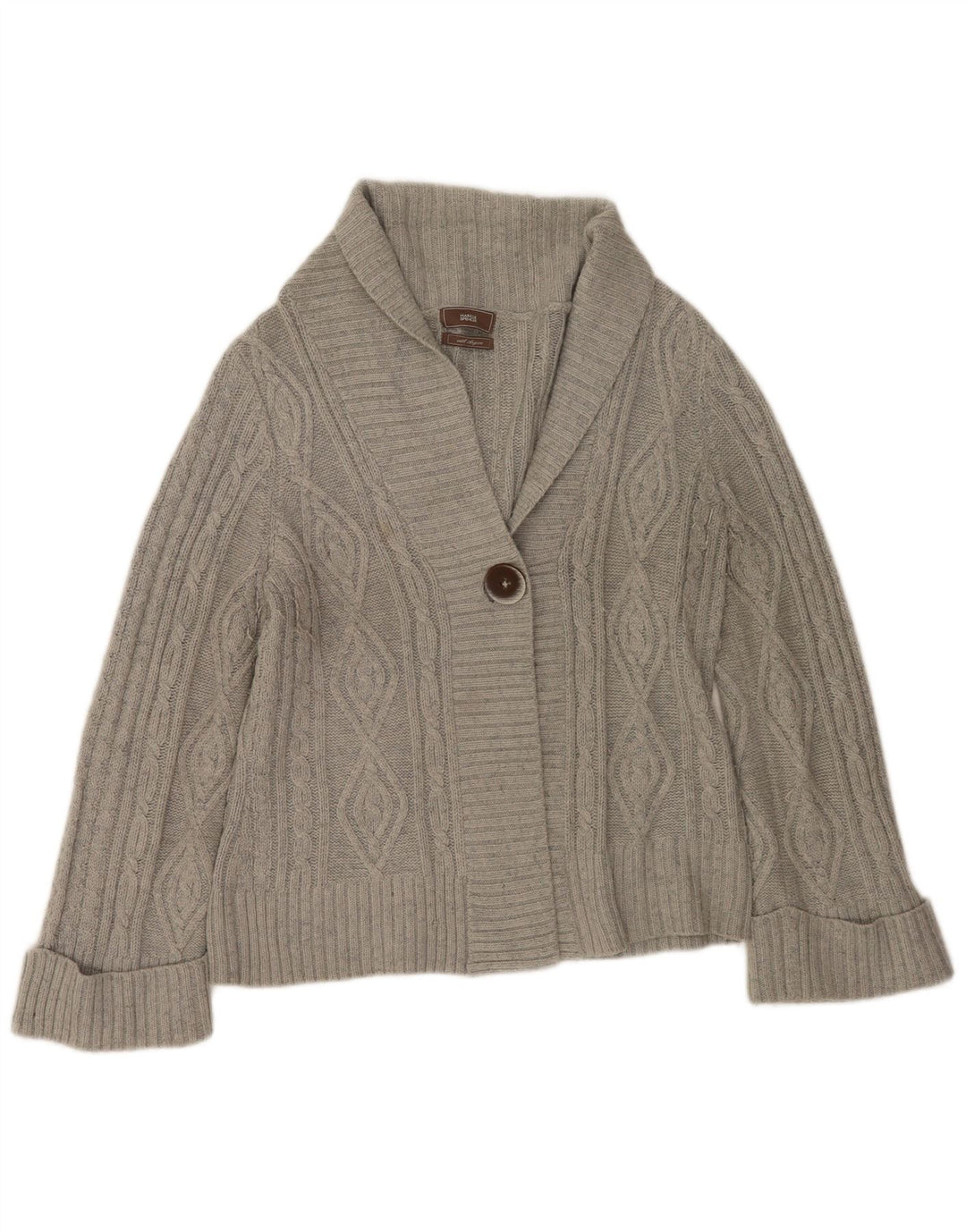 Marks & Spencer - Cárdigan para mujer (talla 40), acrílico gris grande