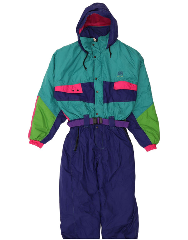 Gigi Rizzi Mono de esquí con capucha para hombre IT 56 XL Azul marino Colorblock Nylon